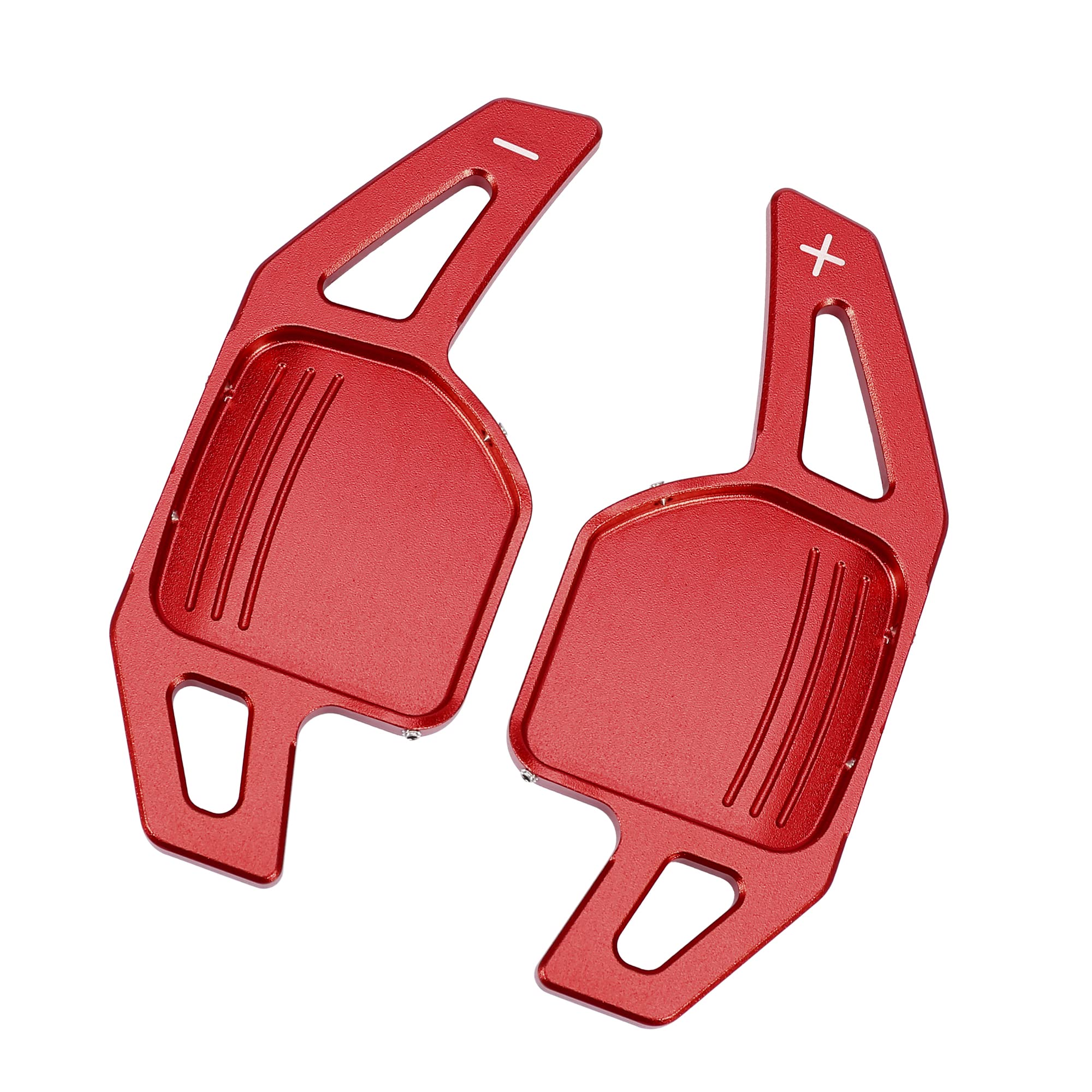 Motoforti Steering Wheel Shift Paddle Shifter Extension Cover,for Audi Q5 2013-2017,Aluminum Alloy,Red,2pcs