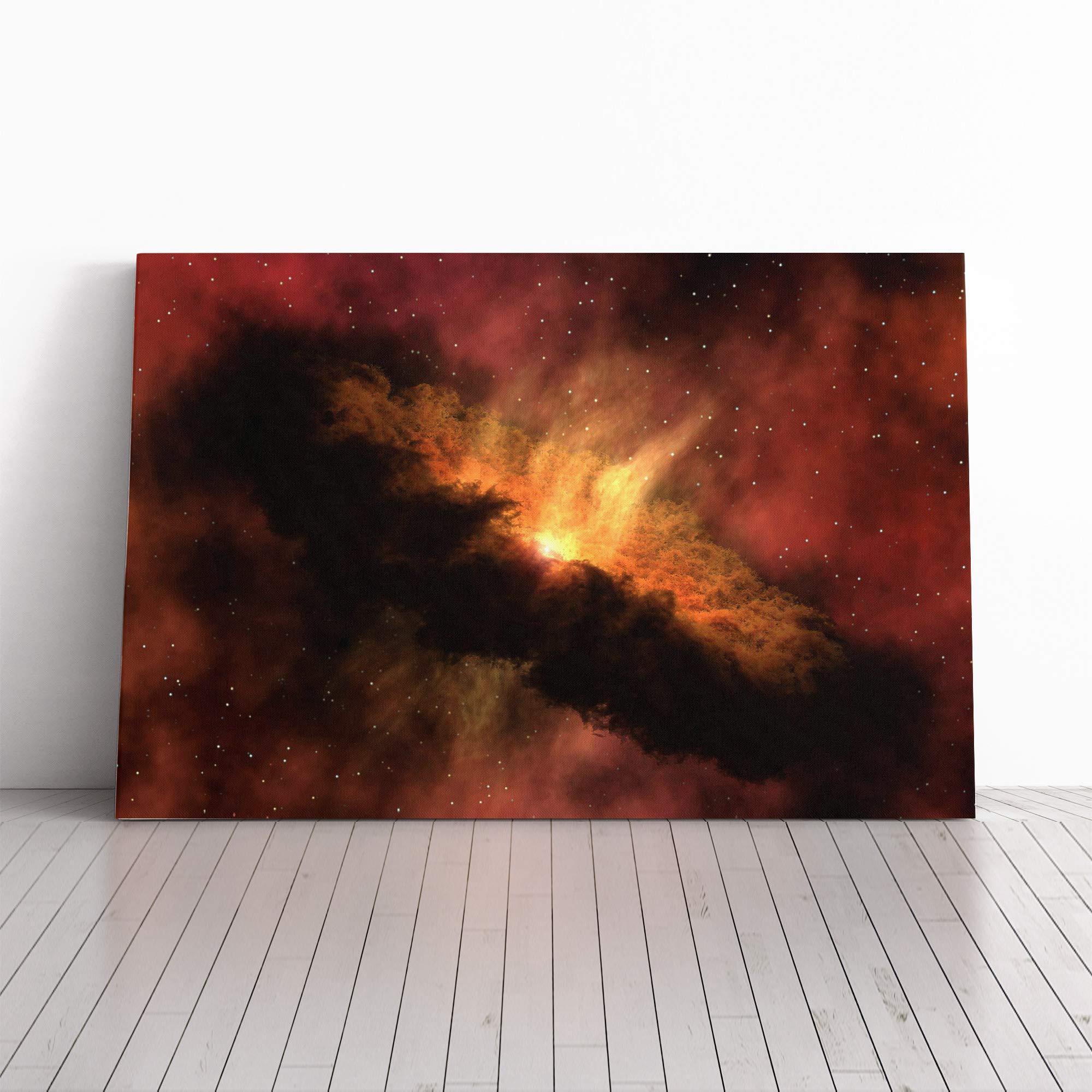 Space Canvas Print | Gallery Wrapped 30mm Frame Wall Art | 24x16 inches | Ready to Hang | Modern Space Picture | Living Room Bedroom Lounge Office