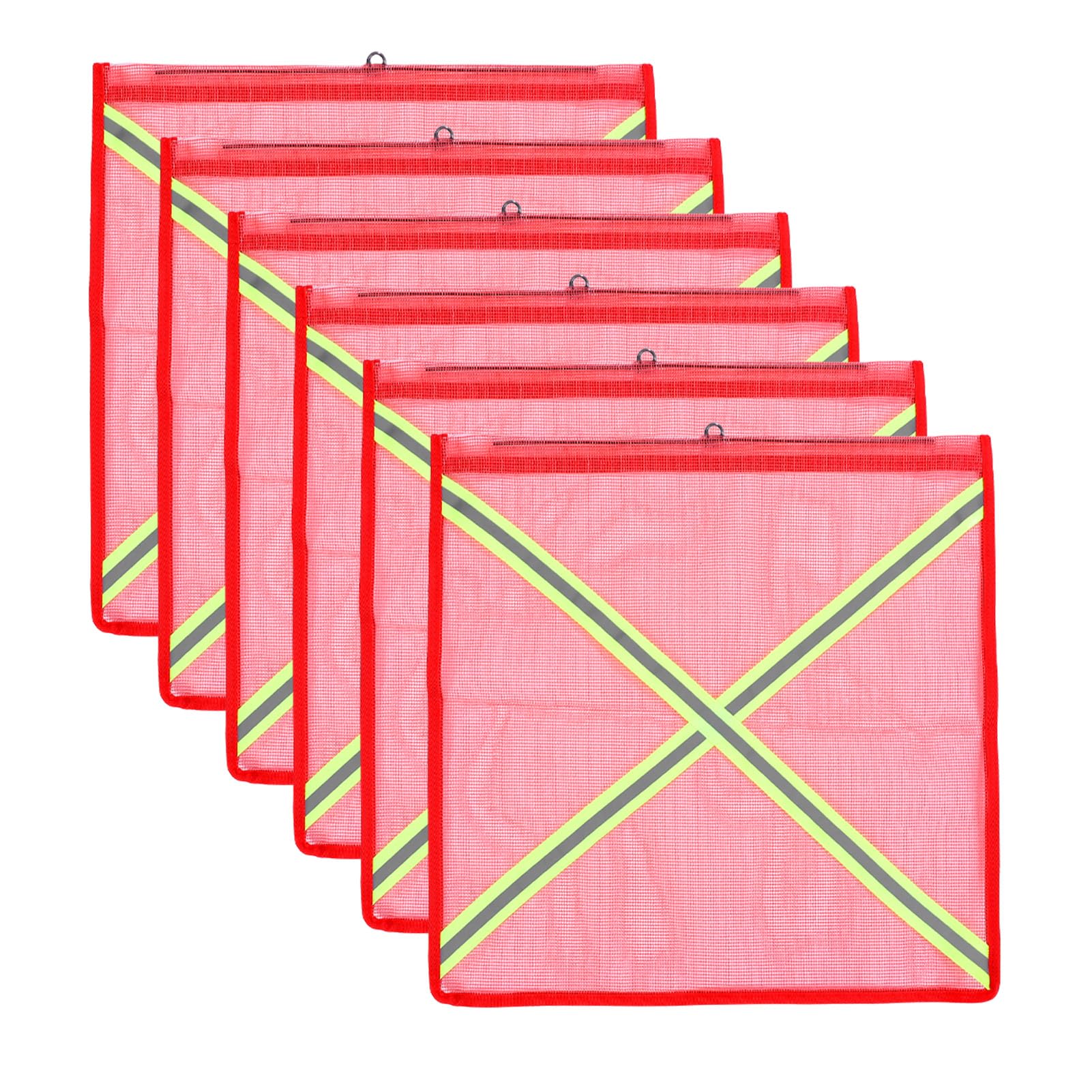 Banderas de carga Luocute de 18x18" con alambre para evitar riesgos en mercancía saliente