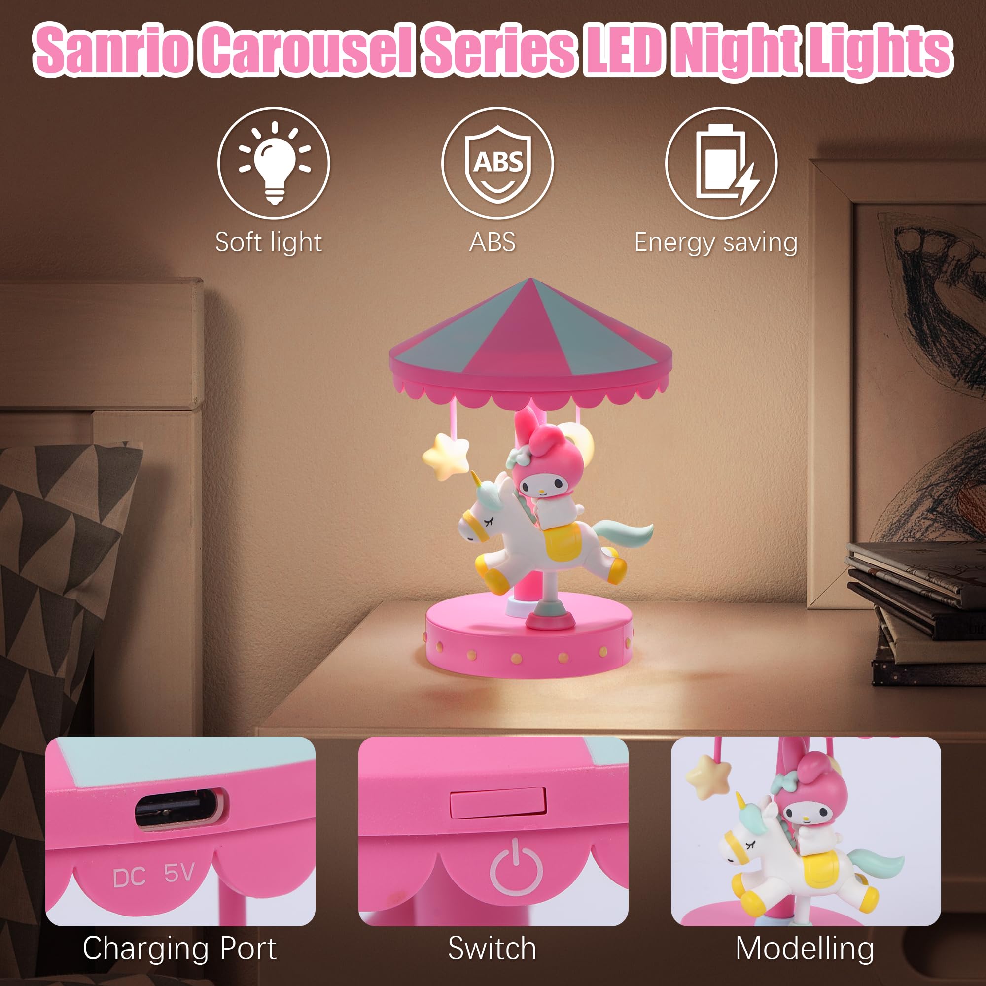MINISO Sanrio My Melody Light, My Melody LED Night Light, Sanrio