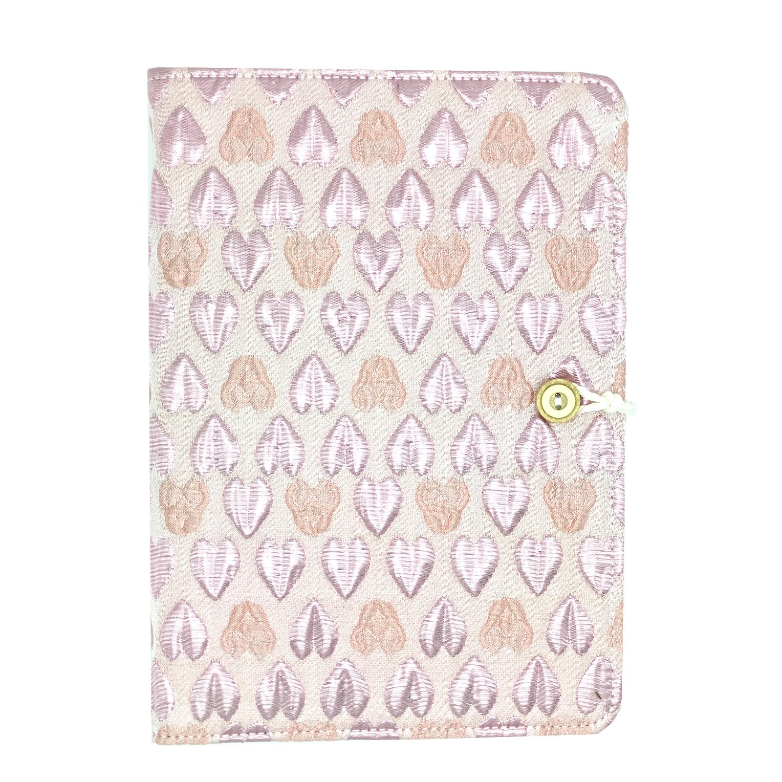 LIMEQKI A5 Diary for Girls, Journals for Women with Pink Heart Fabric Cover with 90 Blank Page Inside for Record Recipe, Travel, Gratitude, Work, School (Pink) — image 1