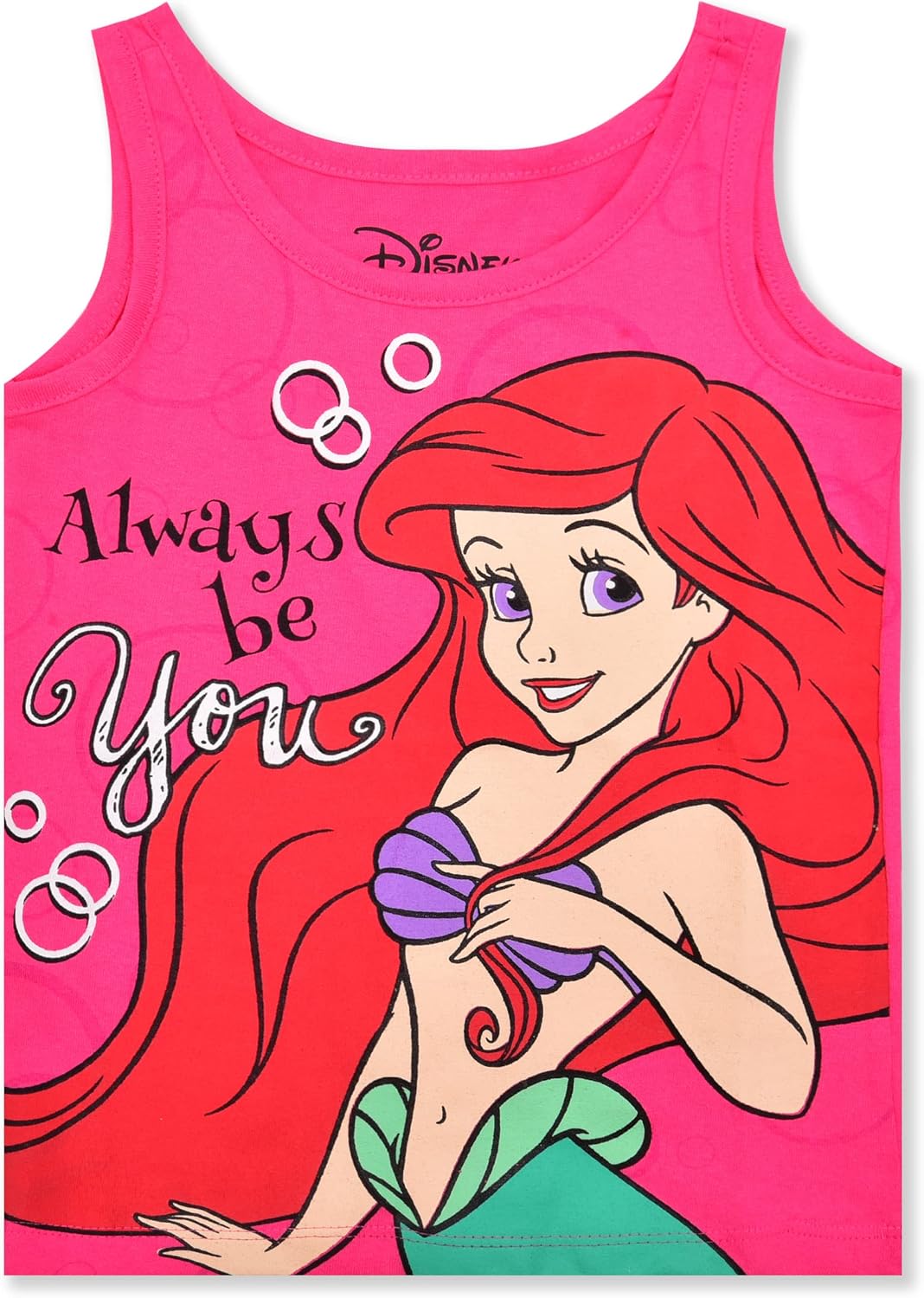 Disney Princess Cinderella Belle and Ariel Girls 3 Pack Tank Top for Toddler and Little Kids - Image 6