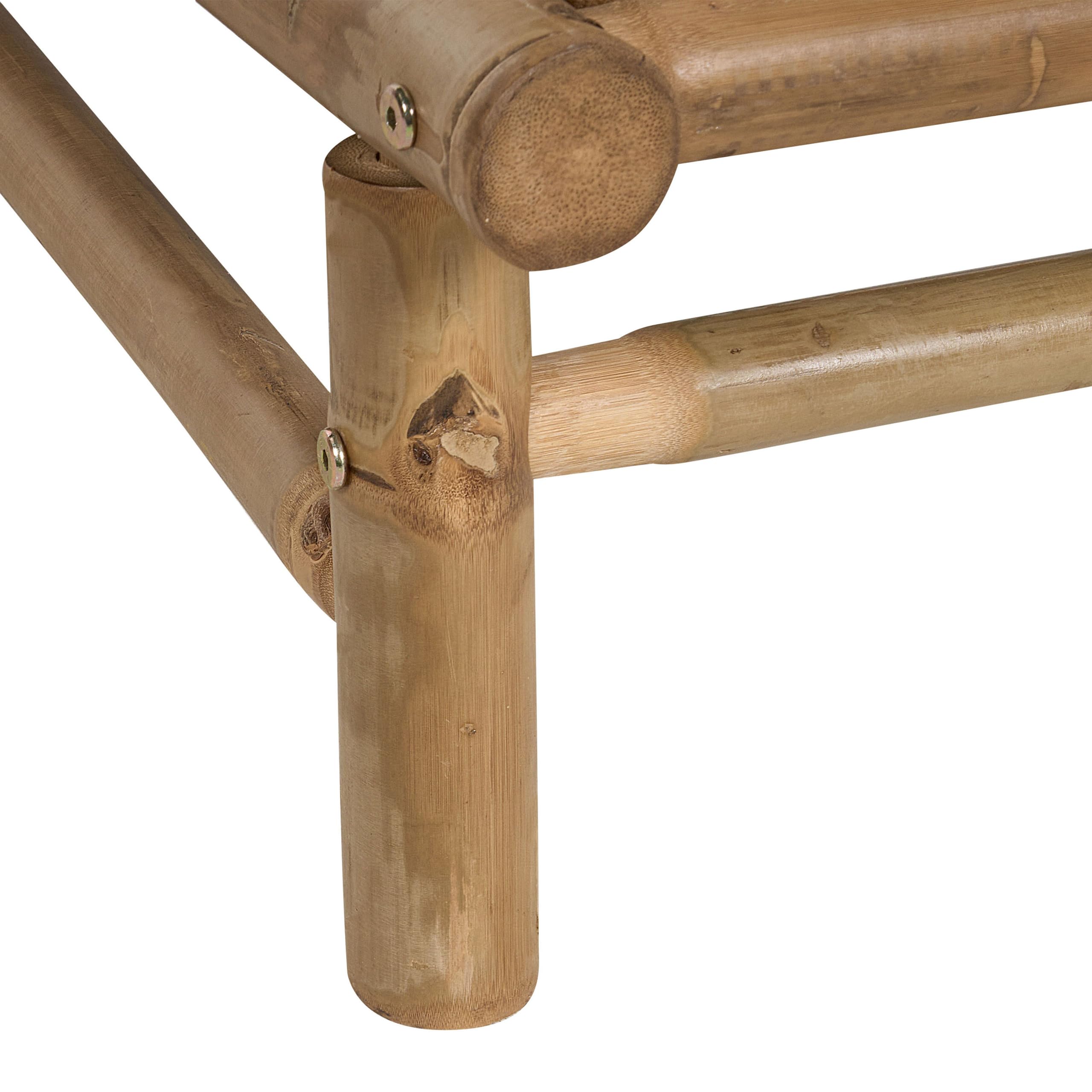 Gartensessel Bambusholz hellbraun Auflagen weiß Indoor & Outdoor Todi