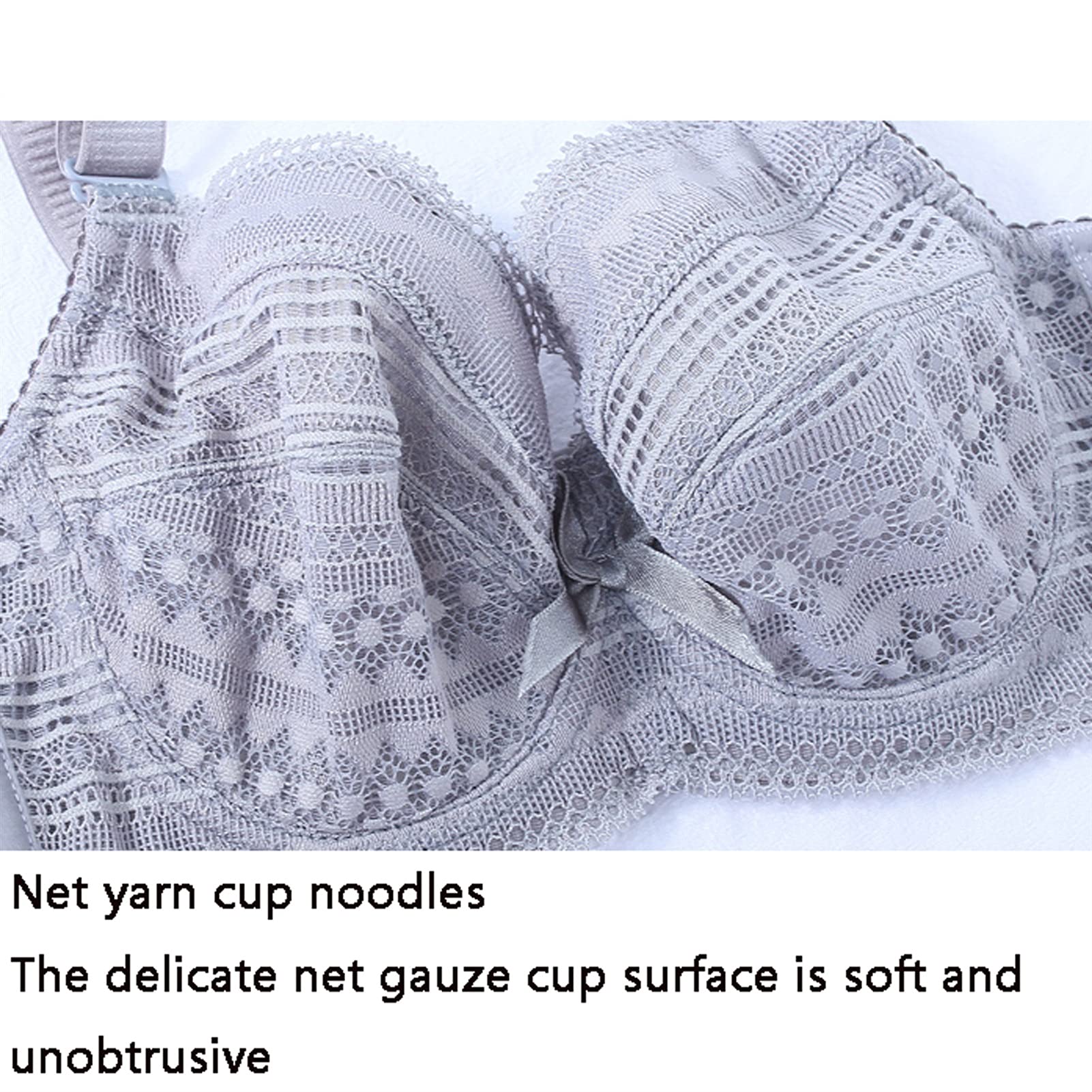WENJUN Sujetadores clásicos para uso diario para mujer, sujetador de figura completa, ropa interior ultrafina, encaje sin acolchado, cobertura completa (color caqui, tamaño: 75E)