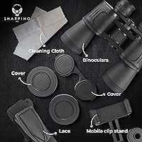 Vista 2 de Prismáticos de 10 x 50 para adultos de alta potencia, prismáticos gran angular con lente antirreflectante a prueba de niebla, impermeable, al aire