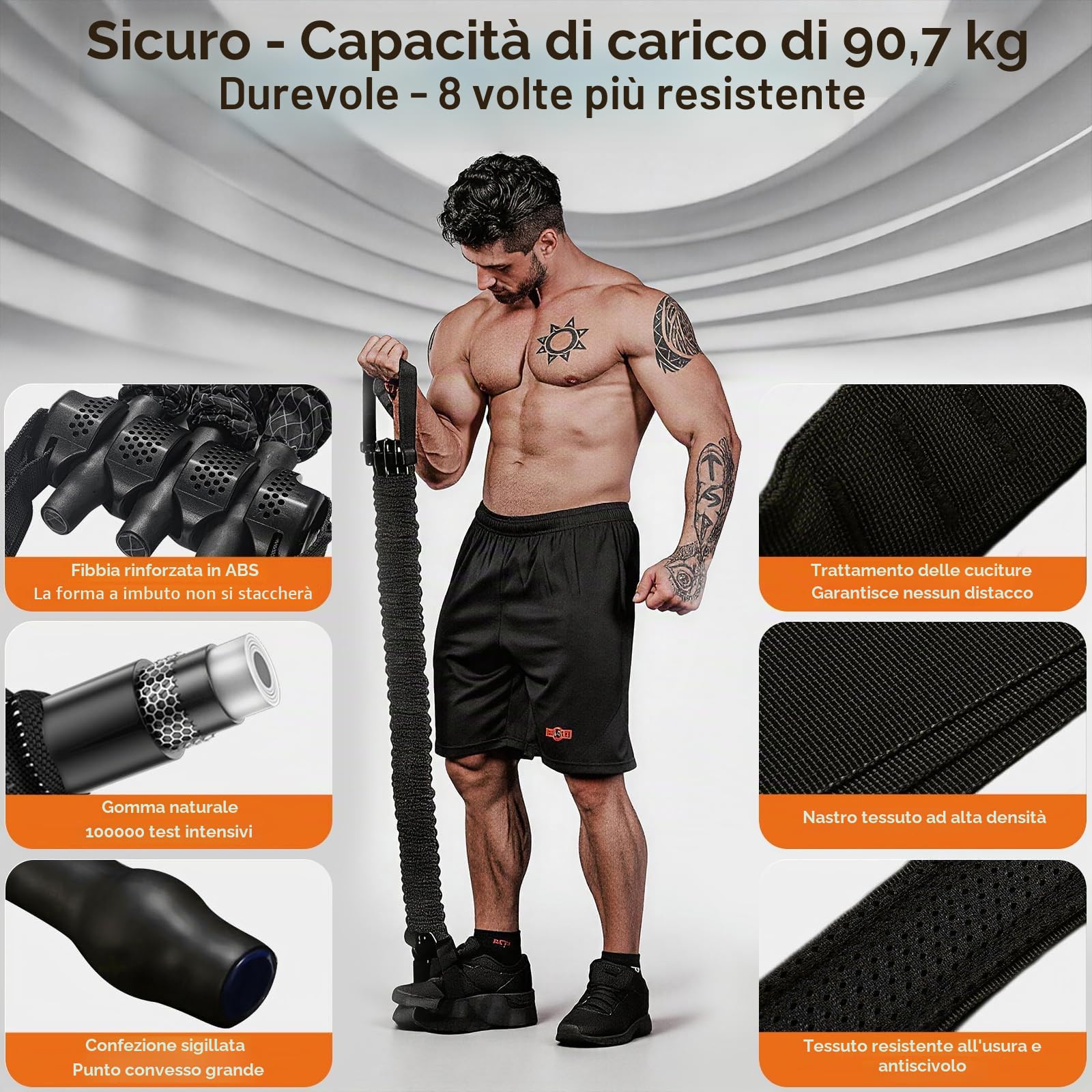 INNSTAR Bande Elastiche Resistenza Pull up -Regolabile e Rimovibil Bande Elastici Fitness per trazioni casa e Palestra, per Stretching, Allenamenti di Resistenza, Potenziamento Muscolare