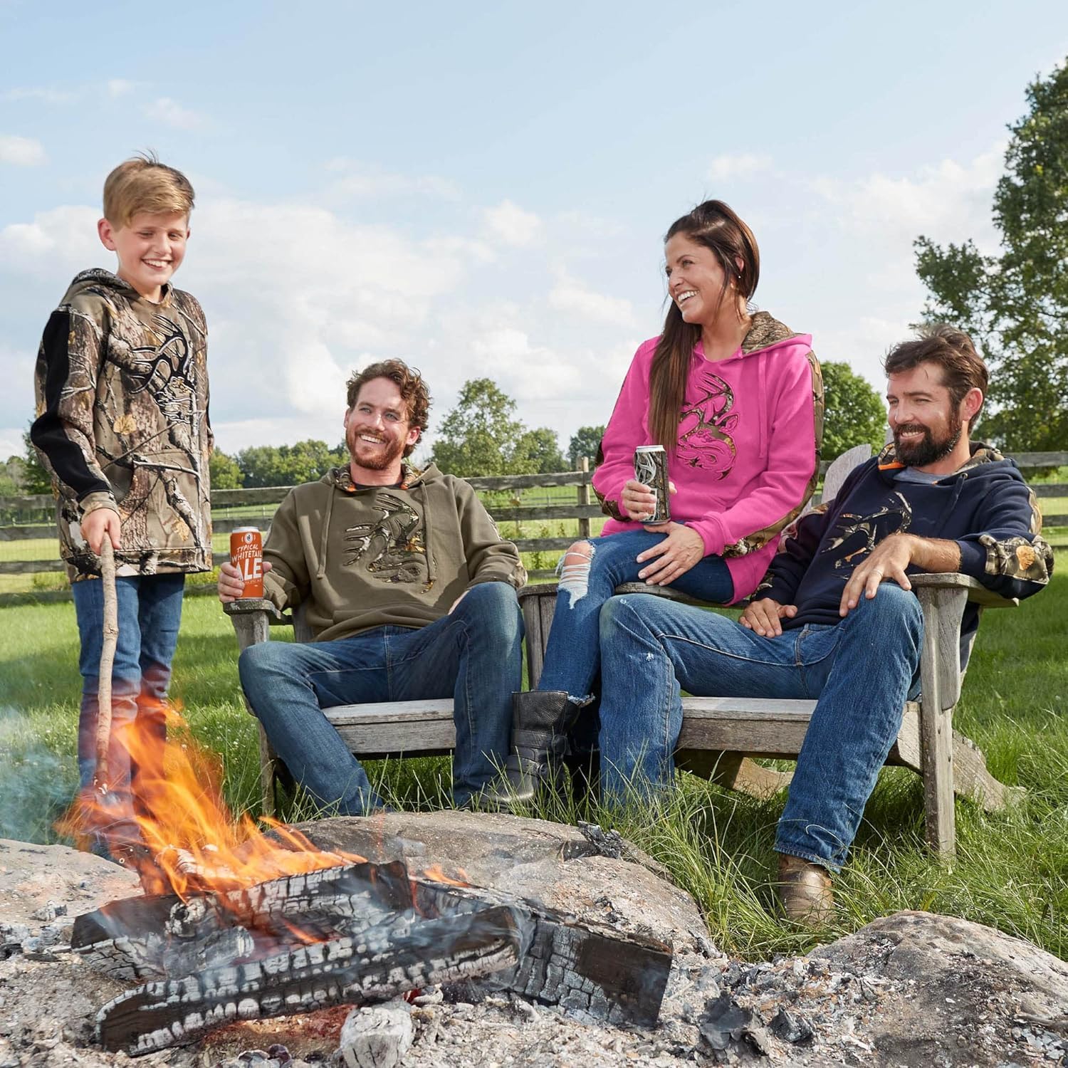 Legendary Whitetails Men’s Camo Hoodie Midweight V-Neck Design Pullover Sweatshirt - Image 2