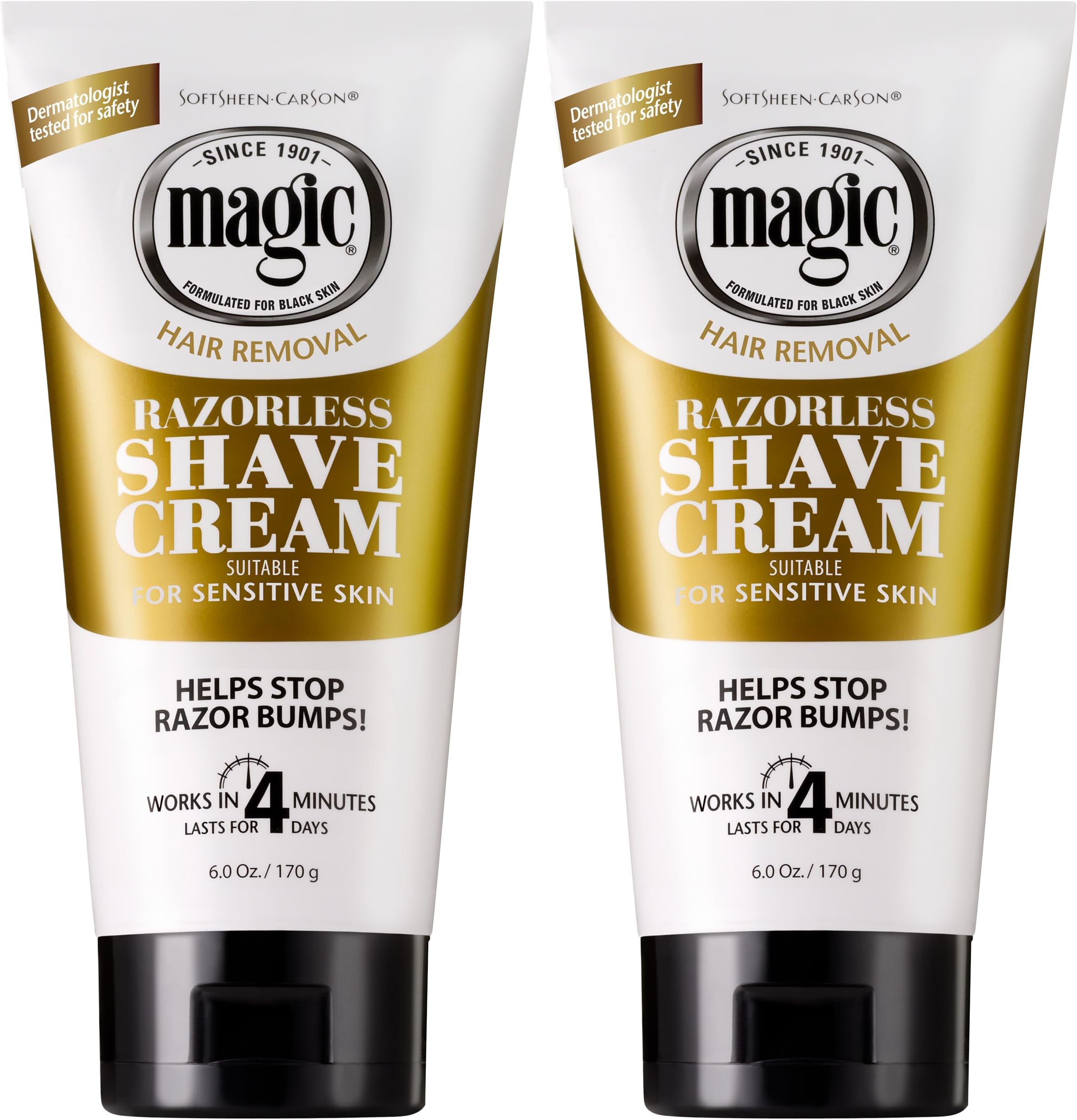 SoftSheen-Carson 2 Pack: Magic Shave Magic Razorless Cream Shave For Bald Smooth Head Maintenance, 2 Count