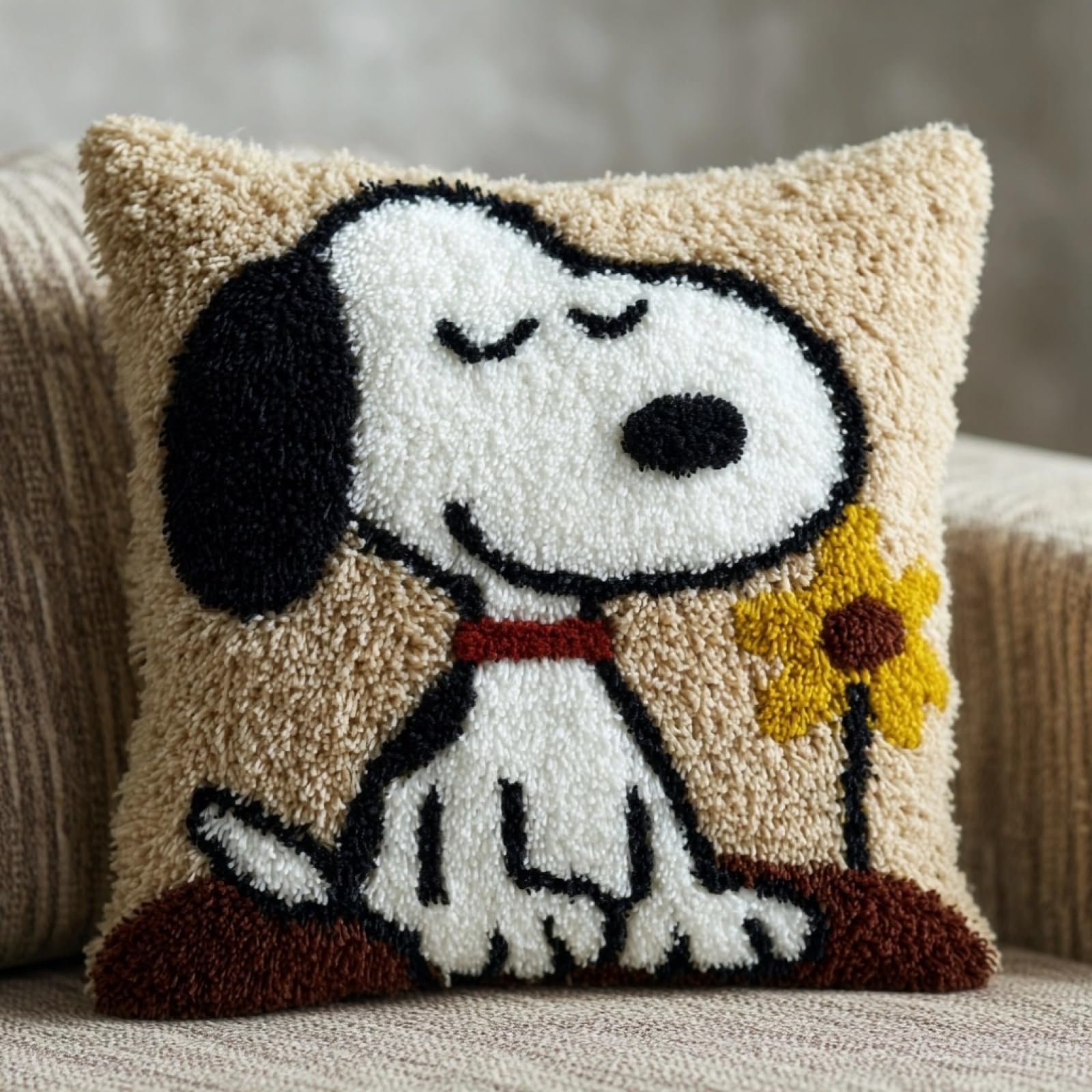 AxiangziK Creative Latch Hook Pillow Kit,Cute Puppy