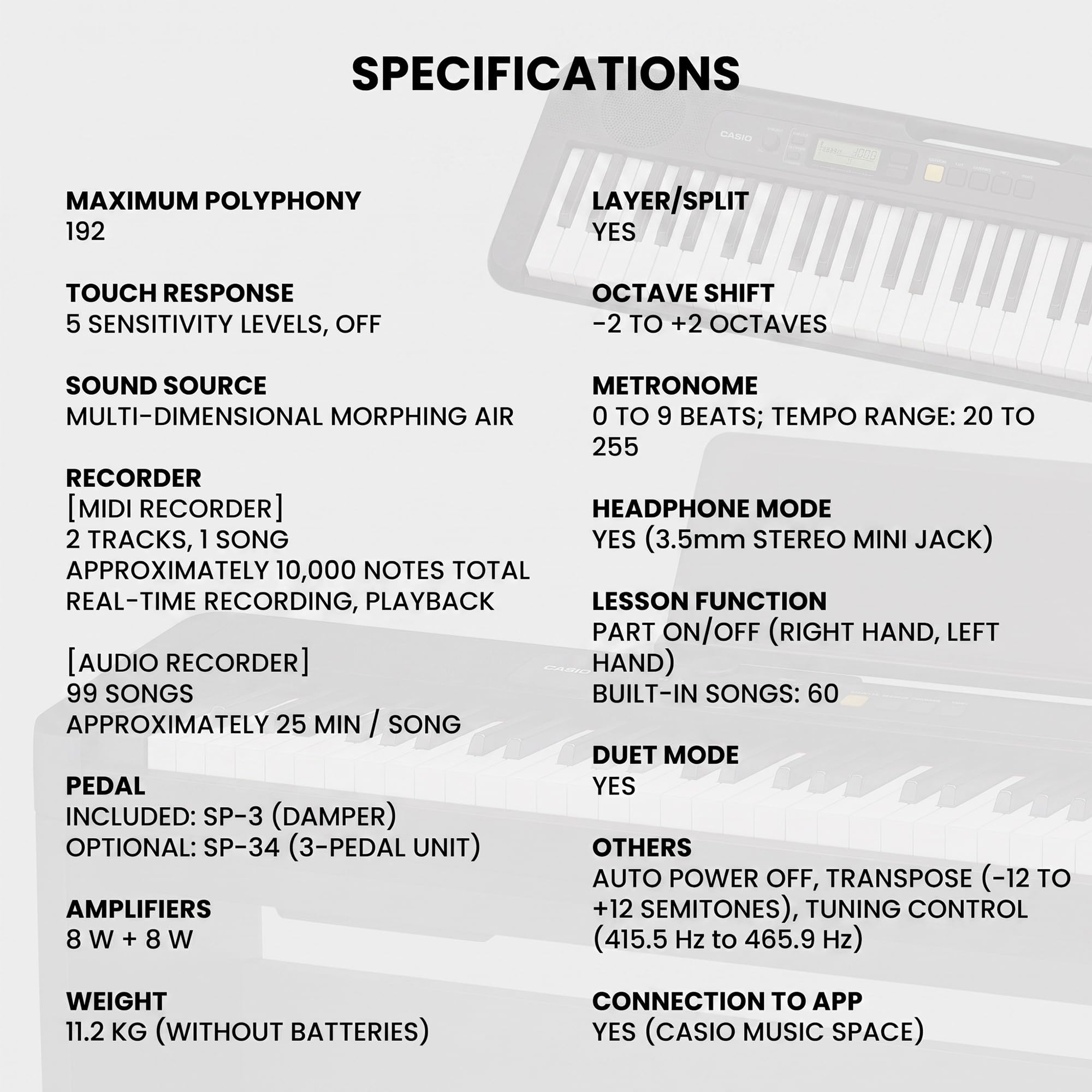 Amazon.com: Casio Privia PX-S1100 Digital Piano Bundle with CS-68