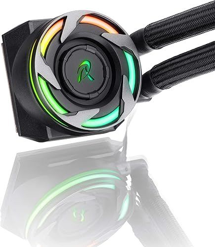 Miniatura 8 de RAIJINTEK EOS 240 RBW AIO - Enfriador de agua para CPU, con 2 ventiladores 12025 ARGB PWM, bloque de agua de cobre, bomba duradera y confiable, tubo