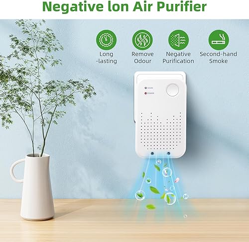 Miniatura 8 de Ionizadores de aire para enchufe del hogar, purificador de aire, generador de iones negativos, fabricante de aire forestal, portátil para