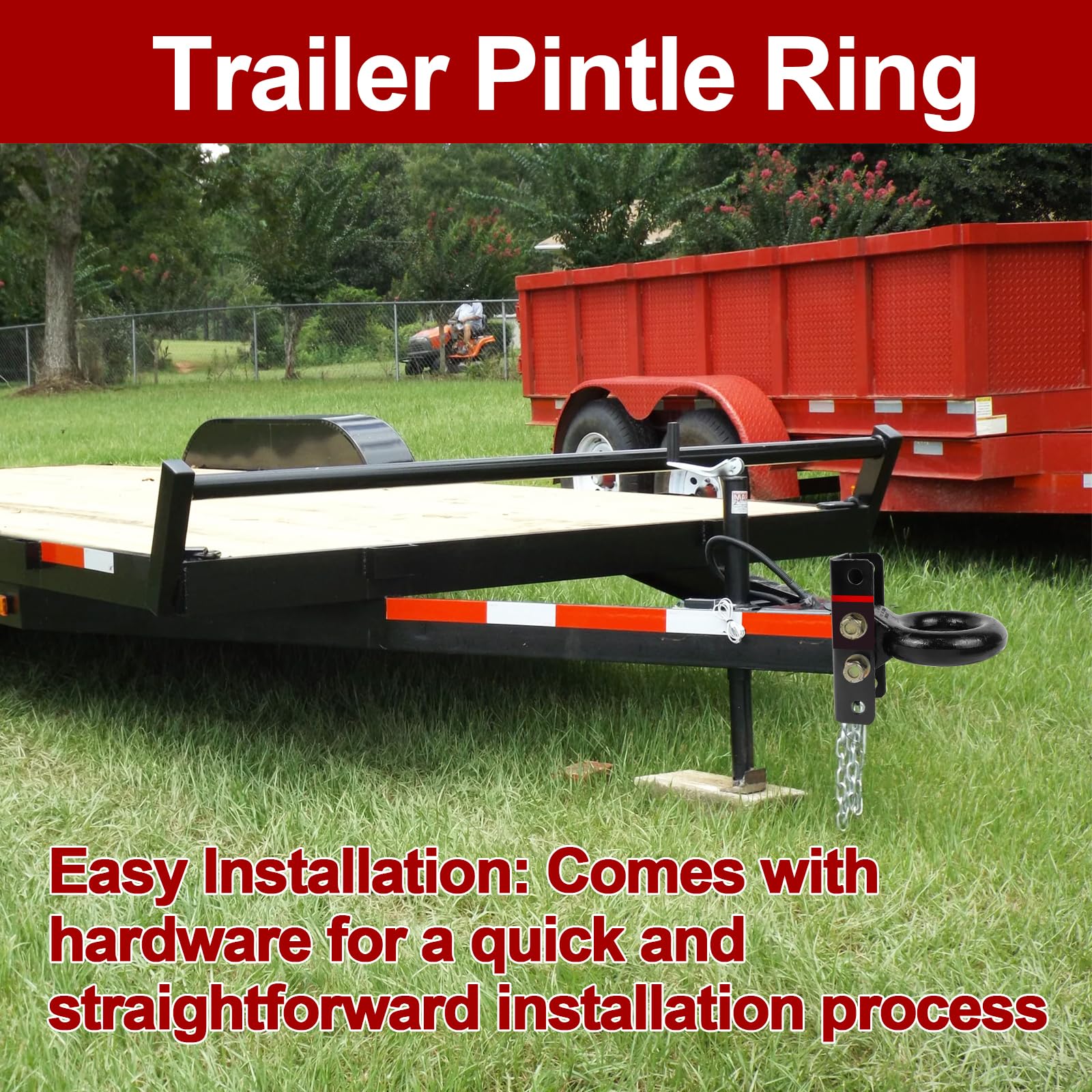 NBJINGYI Heavy Duty Cast Lunette Anello regolabile 6.350 kg con staffa canale regolabile in 3 posizioni