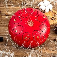 Vista 13 de Tambor de Lluvia Chime - Tambor de lluvia de 8 notas de 6 pulgadas para jardín exterior, con bolsa, libro de música, baquetas, soporte para mazo