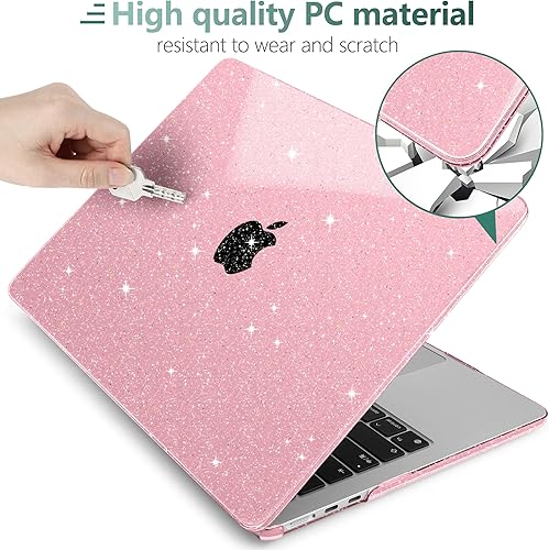 Miniatura 3 de MEEgoodo Glitter Case for M4/M3/M2 MacBook Air 15 inch Case 2025 2024 2023, Fit Model (A3241/A3114/A2941), Laptop Shell with Keyboard Cover&Camera