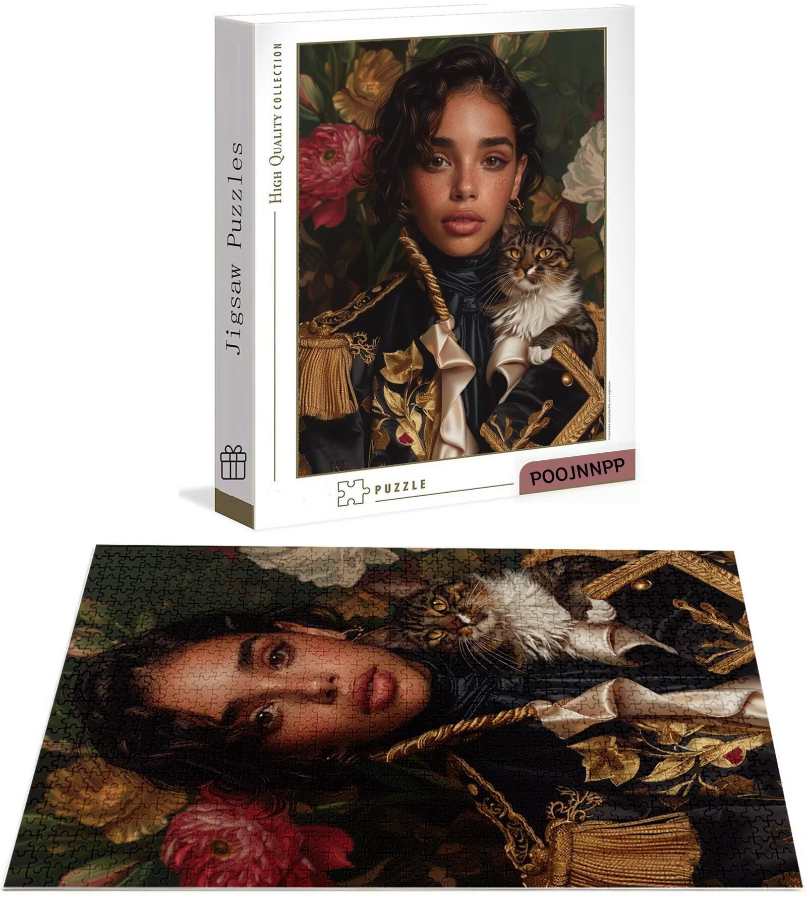 Puzzle 2000 Pezzi per Adulti, Puzzle Gatto in Legno per Adulti, Puzzles Donna Impegnativi, Giochi Educativo per Famiglie, Rompecapo con Scatola per Decorazioni Casa, Donna Regalo di Natale B-6935