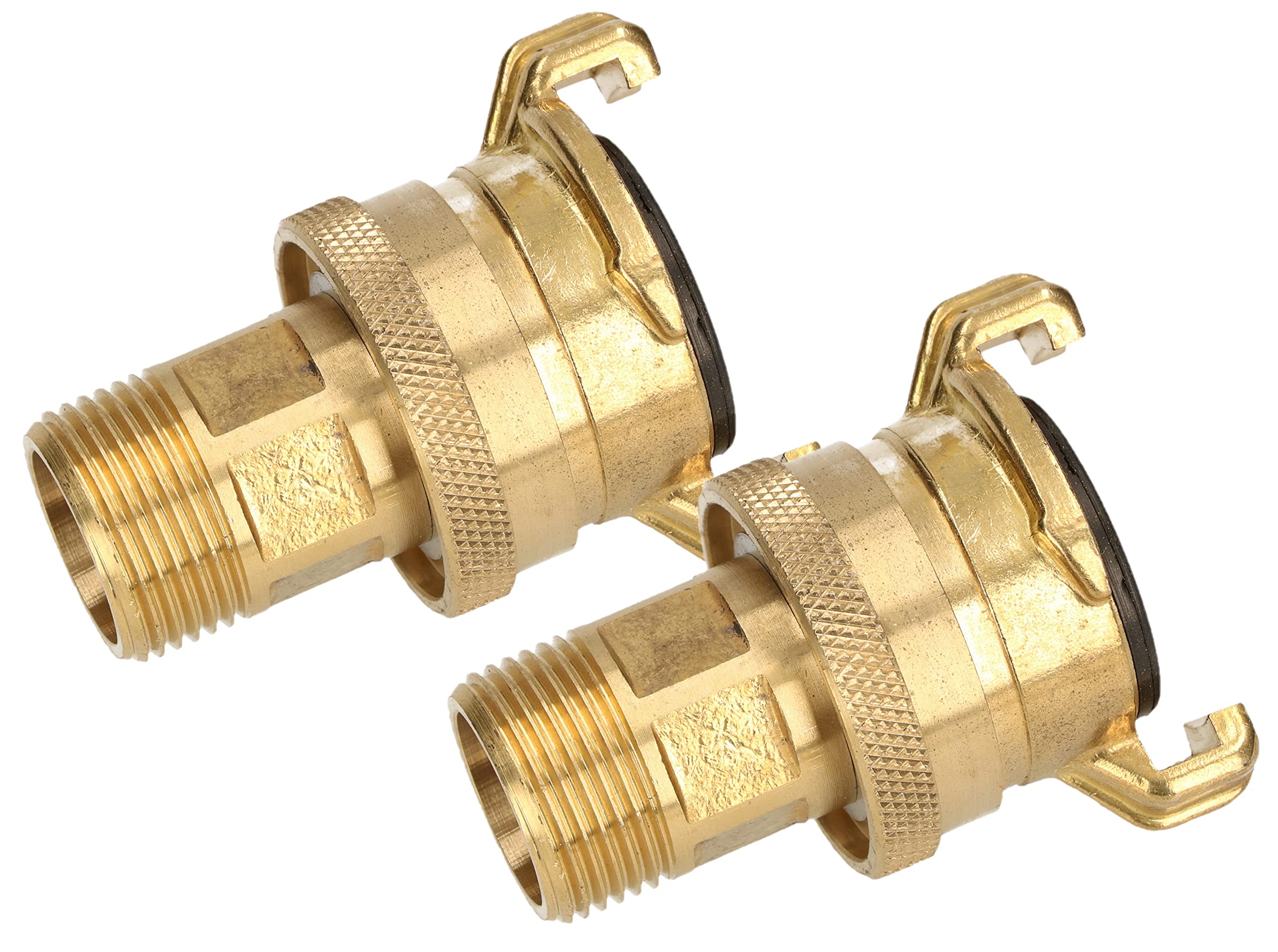 KOTARBAU® Set di 2 attacchi rapidi con filettatura esterna 3/4" per tubo da giardino girevole a 360°