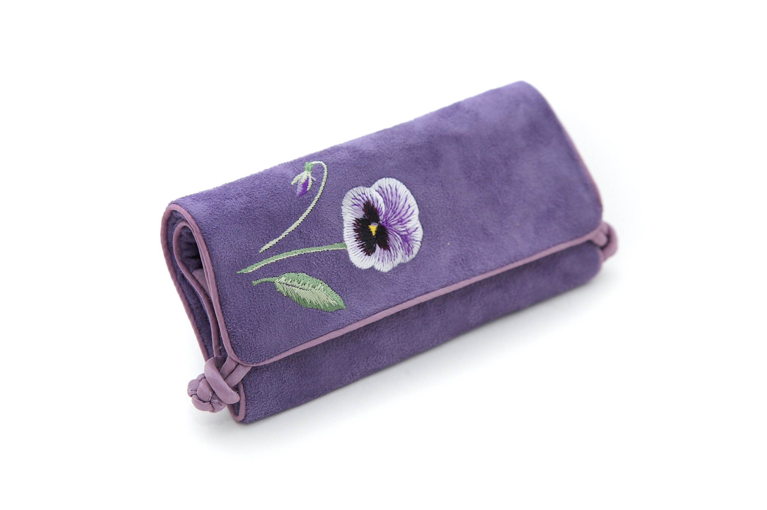 Lilac Pansy Jewellery Roll