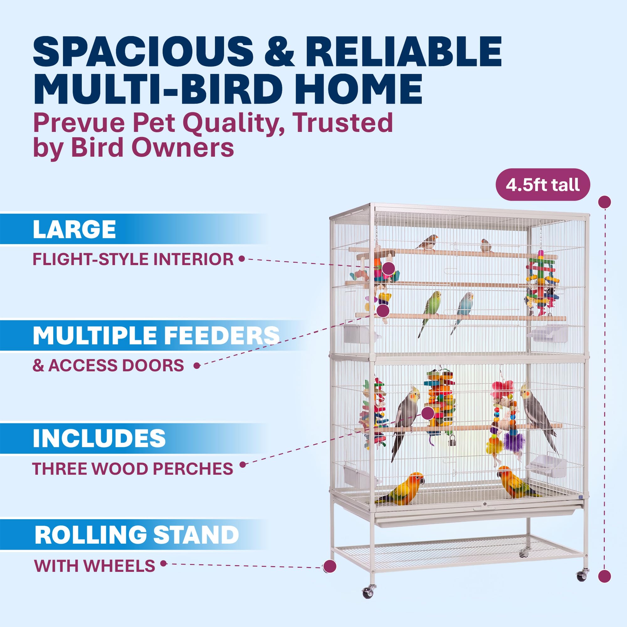 Large Wrought Iron Bird Cage - Perfect for Parrots! -4 Large Wrought Iron Bird Cage - Perfect for Parrots! -4