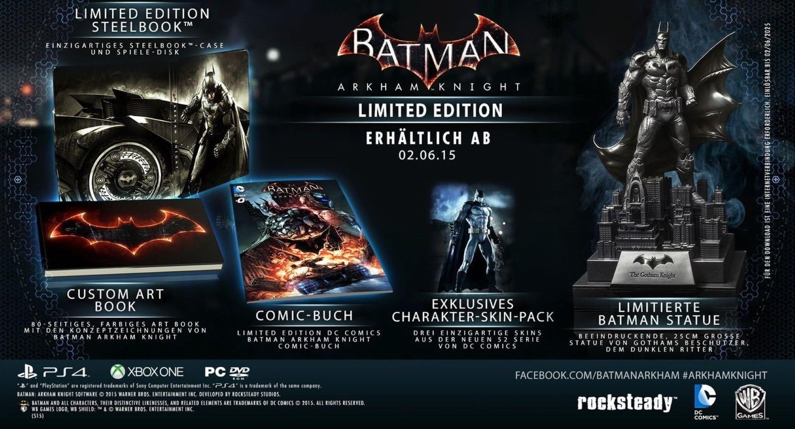 Xbox One game Batman Arkham Knight Limited Collector's Edition with Statue NEW