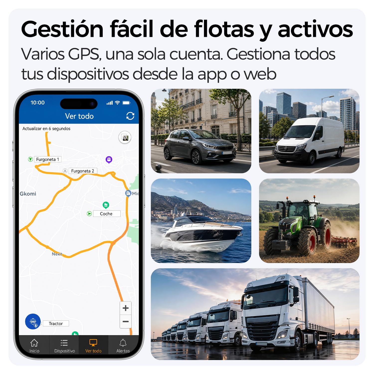 WINNES Localizador GPS para Coche 4G 20000 mAh con Imán Potente, IP67 Impermeable, Rastreador GPS sin Suscripción de Plataforma, SIM Incluida, Historial 180 Días para Flota, Camión y Remolque