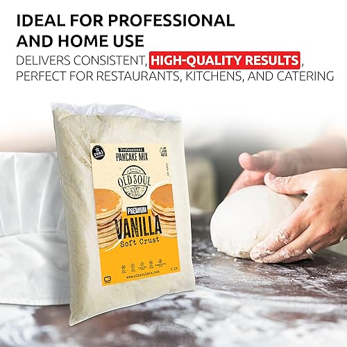 Vista 6 de OldSoul - Mezcla para panqueques Mezcla de masa para panqueques holandeses Sin soja y nueces 700 mini panqueques (vainilla, 5 libras)
