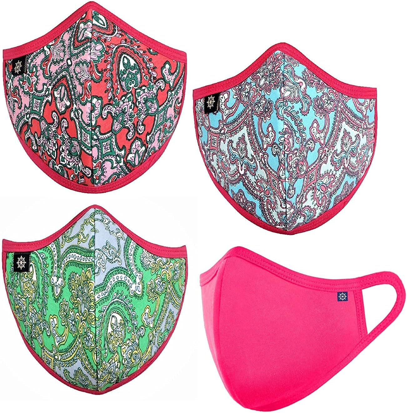 OCEAN RACE Men,Women,Anti Pollution 3 Layer Washable,Reusable Cotton Face Mask
