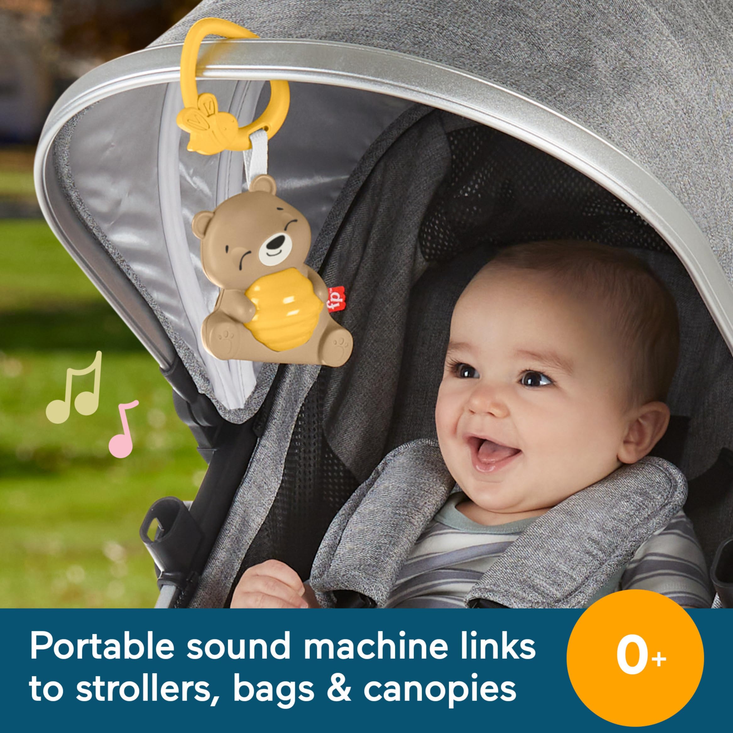 Fisher-Price Veilleuse Musicale Mon Ourson Dodo avec lumière et minuteur Personnalisable pour Nouveau-nés, HRB18