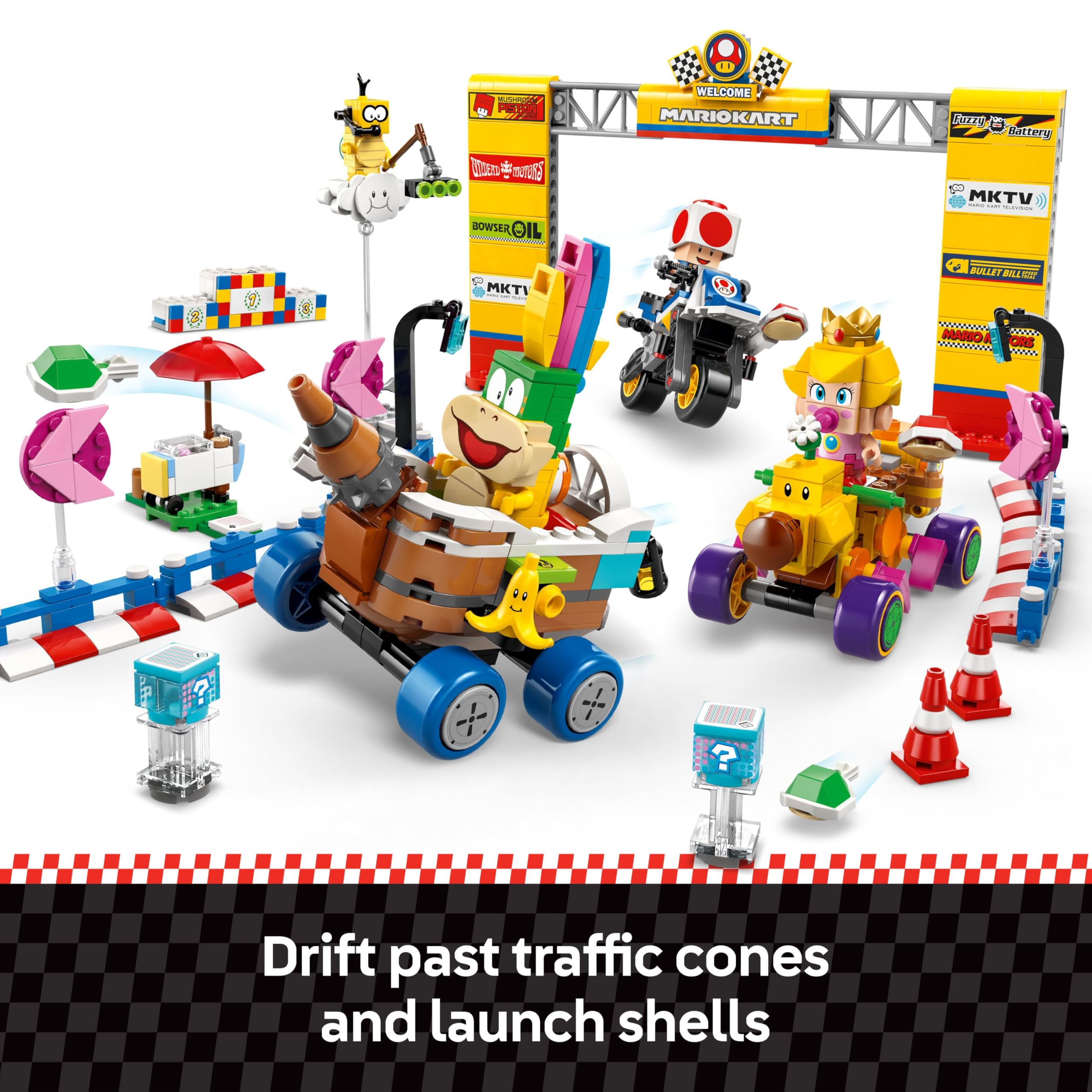 LEGO Super Mario: Mario Kart Baby Peach & Grand Prix Set Home Circuit - Nintendo Toy Building Set for Kids, Girls and Boys, Ages 8+ - Collectible Mario Kart Toy - Gift Idea for Birthdays - 72036 - Image 5
