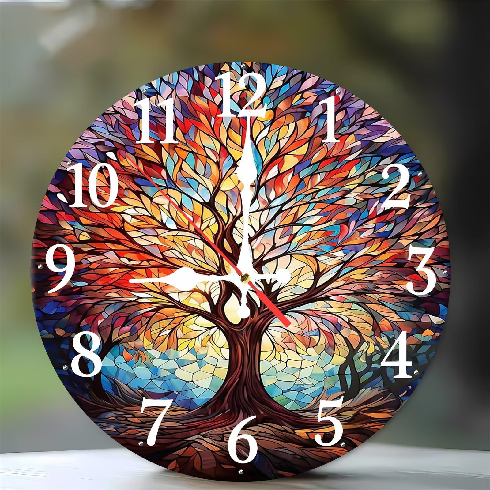 Horloge murale silencieuse sans tic tac arbre de vie 35cm