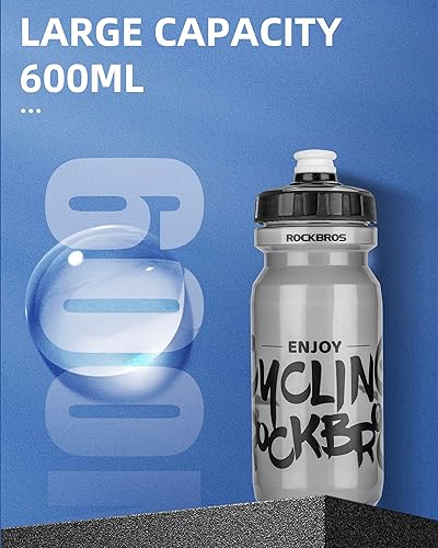 Miniatura 9 de ROCKBROS Botella de agua para ciclismo, botella de agua deportiva de 20 a 25 onzas, sin BPA