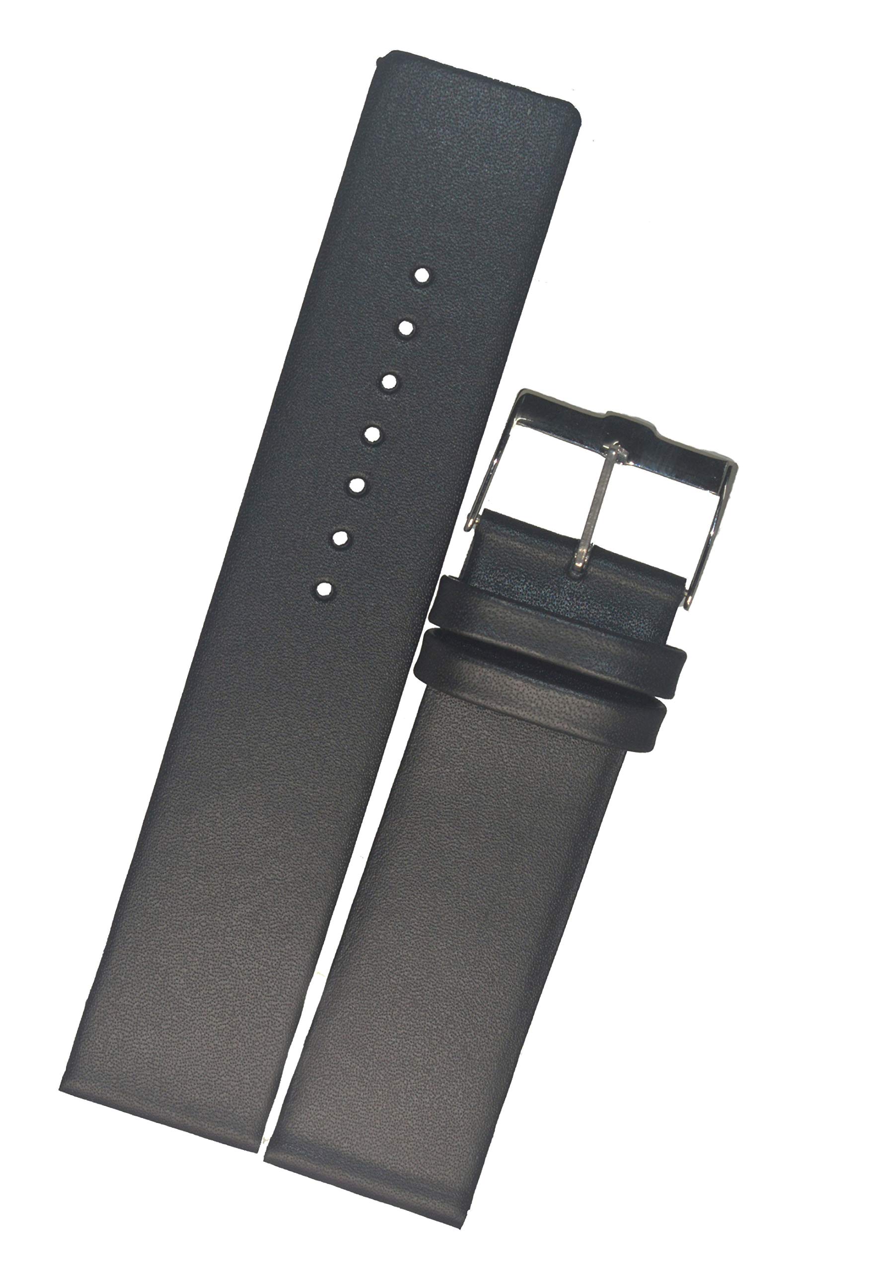 SURU® 20MM Slim Plain Square Tip with Rounded Angles Leather Watch Strap / Watch Band (Width- 20mm /Colour- Black) D6162 (B08X2TPV1V) Amazon Price History, Amazon Price Tracker
