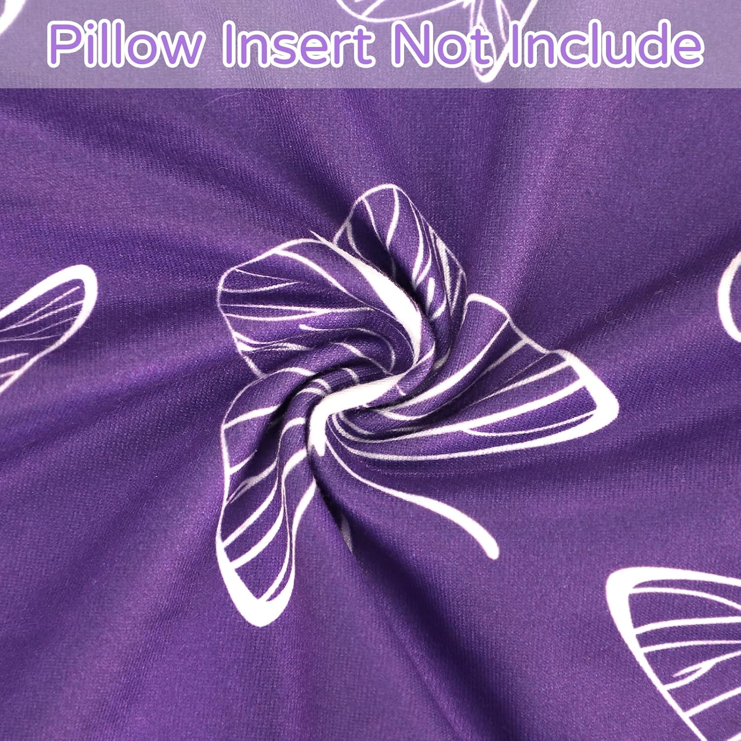 Nursing Pillow Cover, Breastfeeding Pillow Cover for Baby Girls Boys, Soft Stretchy Nursing Pillowcase for Infant Newborn, Removable Slipcover for Nursing Pillows, Purple Butterfly(Only Cover) - Image 4