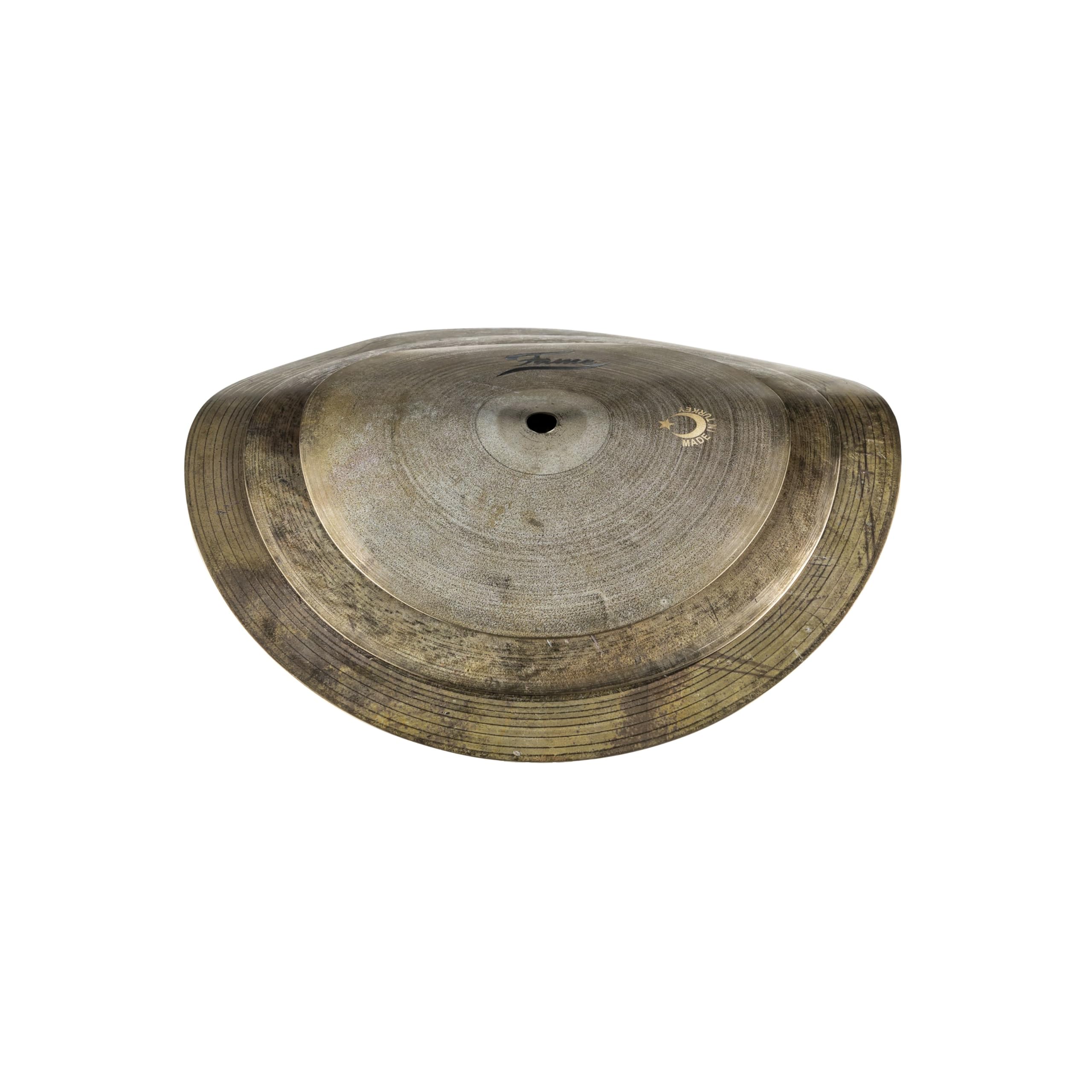 Fame Clapper Smash Stack 10", Handgehämmertes B20 Bronze Becken-Set, Natural Finish, Thin, Moderner Clap-Sound, Soundoptimierung, Einzeln Verwendbar