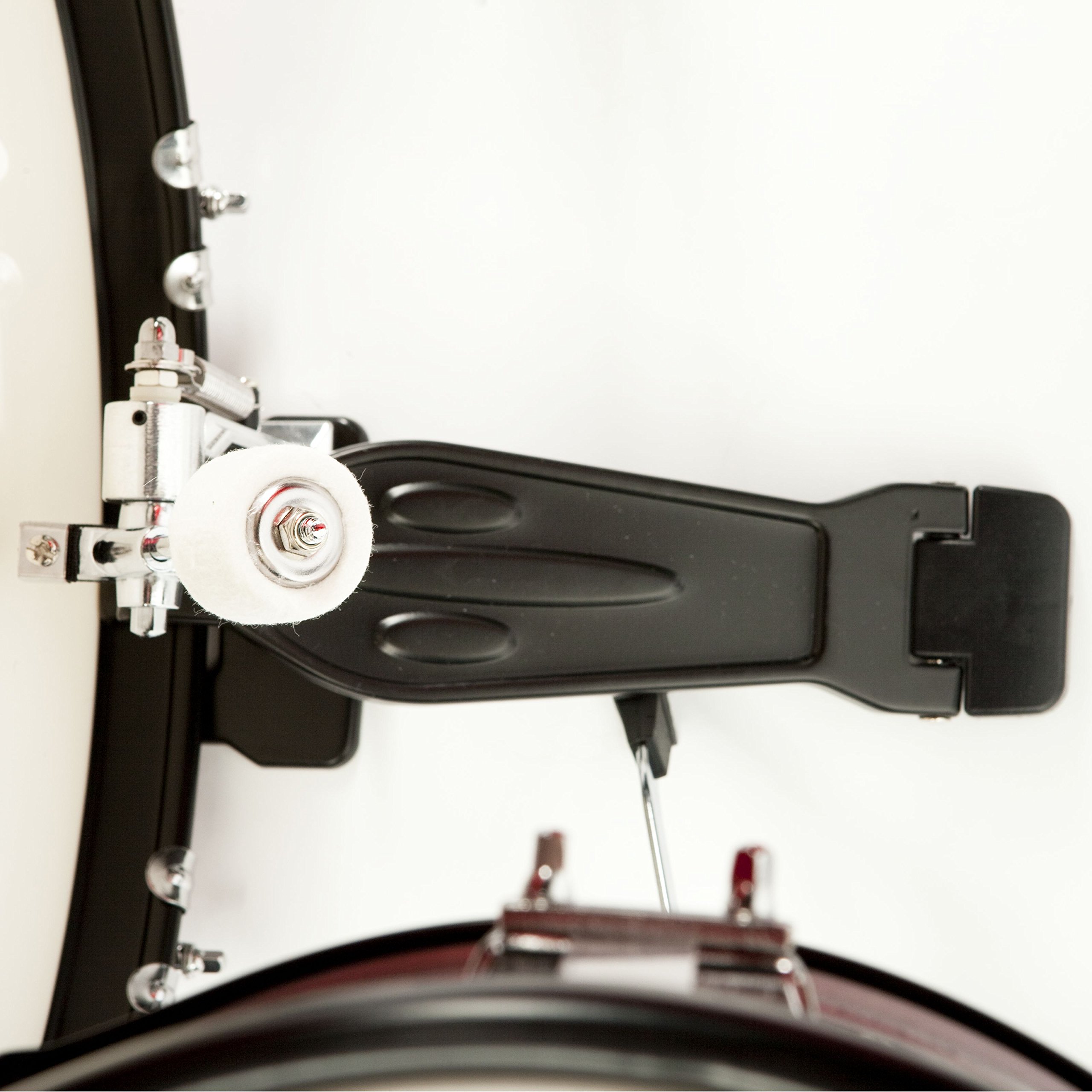 Fame 5 PC Drumset Red, Schlagzeug mit Bass Drum, Tom-Tom, Snare, Hardware und Hocker, inkl. Zubehör und Drumsticks