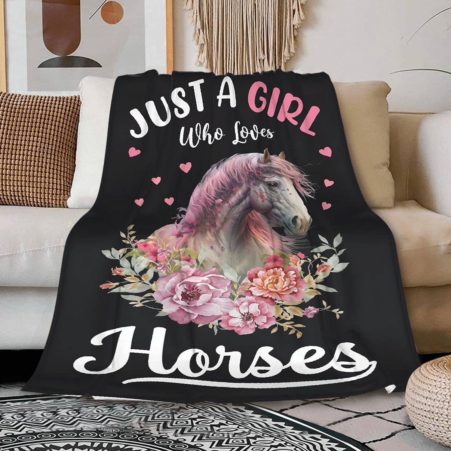 Horse Blanket Warm Lightweight Horse Blanket Gift for Girls