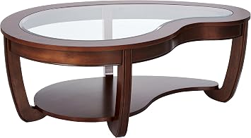 24/7 Shop at Home Paresh 1-Shelf Wood Coffee Table, Brown