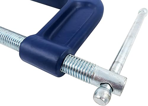 Miniatura 5 de Taytools - Paquete de 2 abrazaderas C de 10 pulgadas, marco de acero maleable, hilos Acme recubiertos de potencia, husillo de acero al carbono