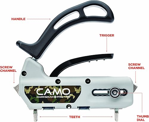Miniatura 6 de CAMO Marksman Pro-NB Kit herramienta de cubierta de tablero estrecho, tornillos y puntas de borde 1750, instalación de fijación de bordes, se adapta
