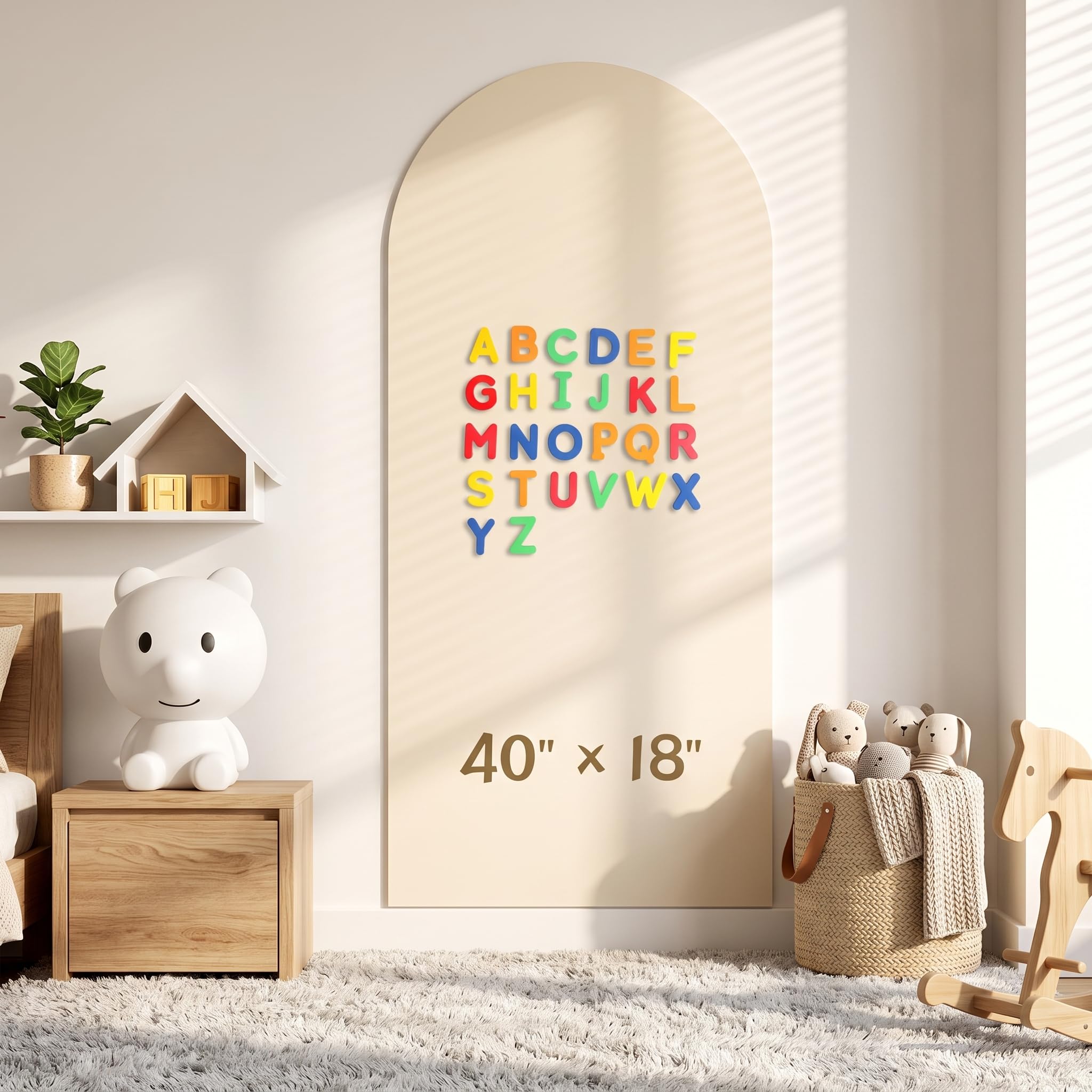 Vituney Magnetic Arch Wall Decal in beige