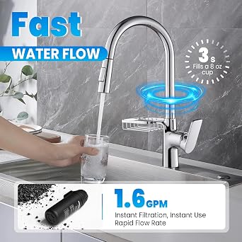 DESENRUIS Under Sink Water Filter for Kitchen Sink