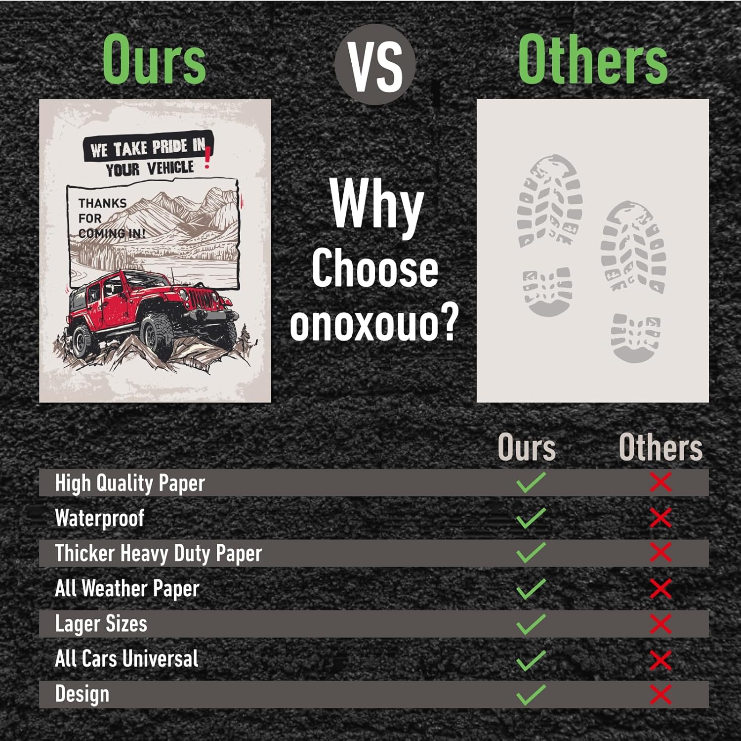 Paper Floor Mats for Cars Detail, 17" W x 22" H Disposable Floor Cars Auto Vehicles Automotive Mat Covers Protector Detailing Detail Wash Temporary Sticky (500)