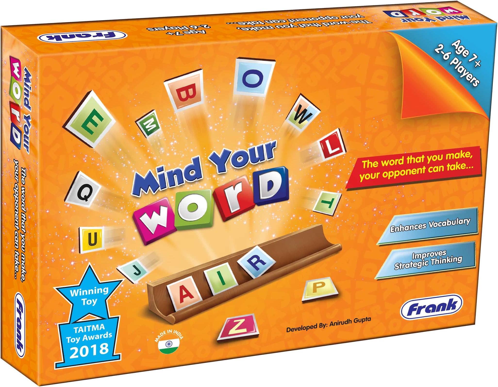 Frank Mind Your Word Board Game for Kids 7+ Years & Adults - Fun & Challenging Brain Booster Family Game | Improves Vocabulary & Strategic Thinking | Educational Game for Focus and Memory