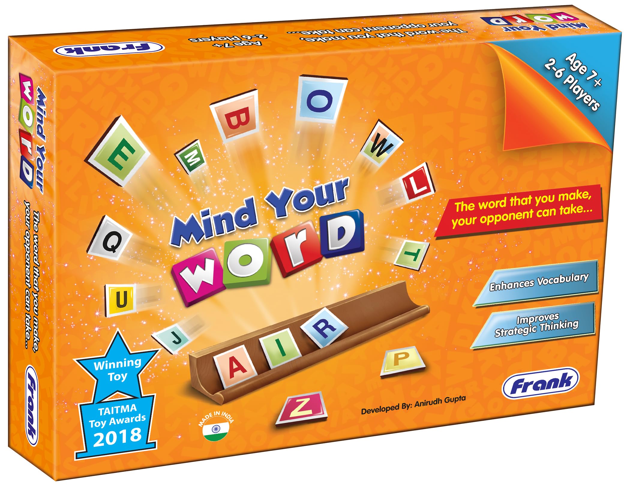 Frank Mind Your Word Board Game for Kids 7+ Years & Adults - Fun & Challenging Brain Booster Family Game | Improves Vocabulary & Strategic Thinking | Educational Game for Focus and Memory