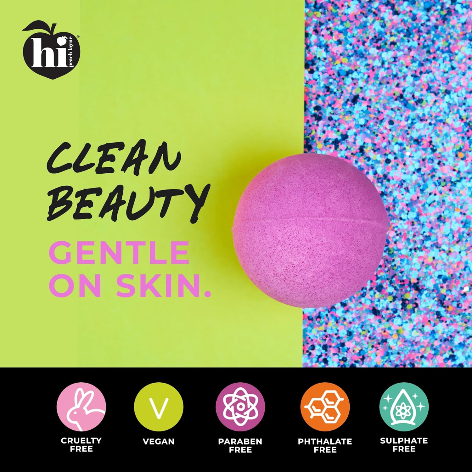 Hi Peach Layne Cherry Blossom Bath Bombs 12-Pack (3.5 oz Each) – Vegan, Clean Beauty Spa Gifts for Women & Kids, Fun Fizzing Bath Bombs for Girls - Image 8