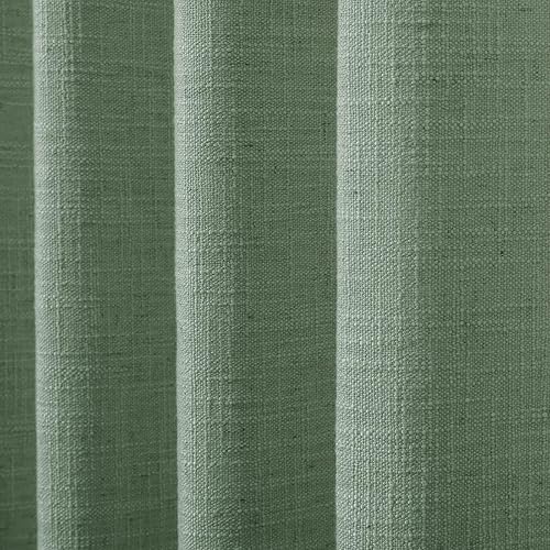 Miniatura 13 de Drapifytex Cortina plisada de lino sintético, cortina para oscurecer la habitación, 56 pulgadas de ancho x 96 pulgadas de largo, cortina de cobre 26