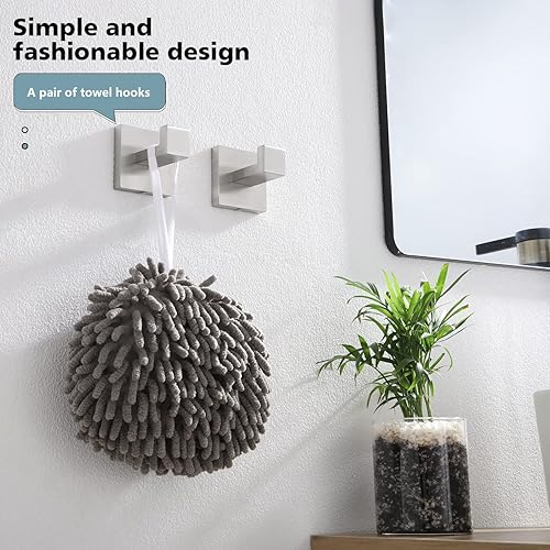 Vista 56 de KOKOSIRI Bathoom - Gancho para toallas, montaje en pared, cuadrado, para bata de baño, gancho para abrigos, cocina, garaje, resistente, acero Cromo