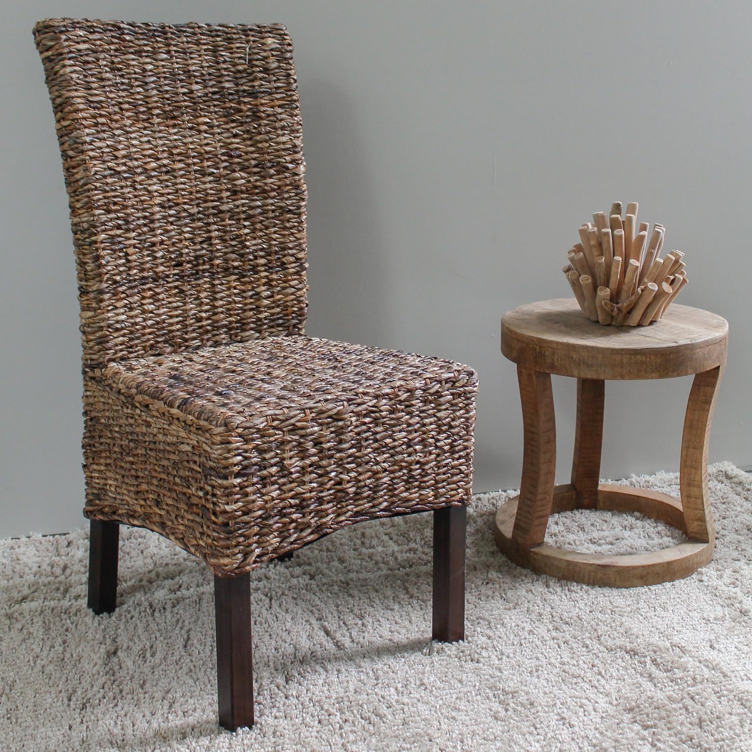 International Caravan Furniture Piece Set of Two Arizona Abaca Dining Chairs
