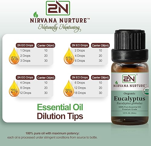 Miniatura 8 de Aceite esencial de eucalipto Nirvana Nurture 100% puro de grado terapéutico premium, sin diluir - Difusor de aromaterapia para calma y relajación
