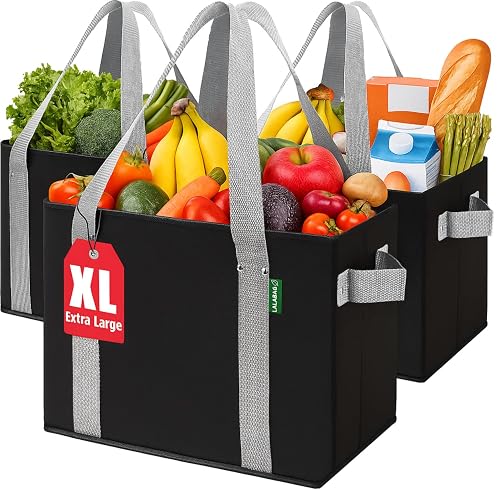 Reusable Grocery Bags (3 Pack ) - Heavy Duty Eco